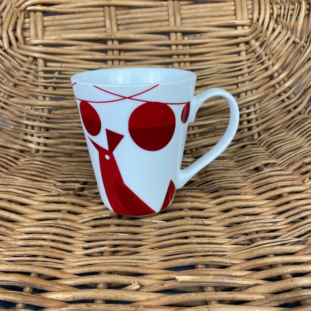 Starbucks Christmas Coffee Mug 2012 White Ceramic Red Partridge